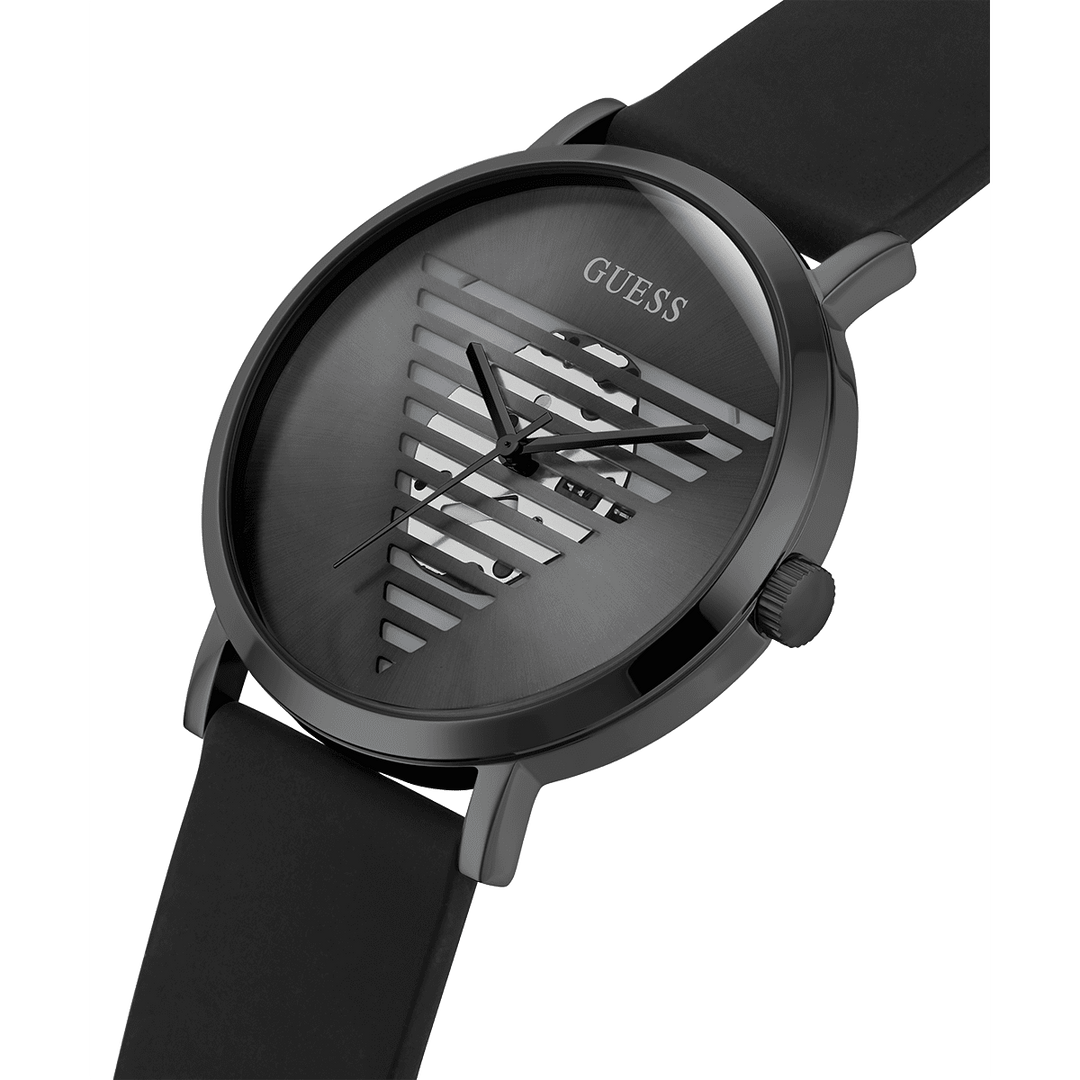 GUESS Mens Black Analog Watch