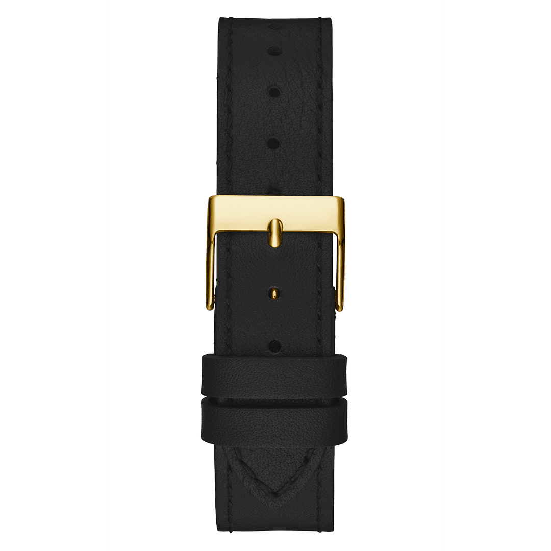 GUESS Ladies Black Gold Tone Analog Watch