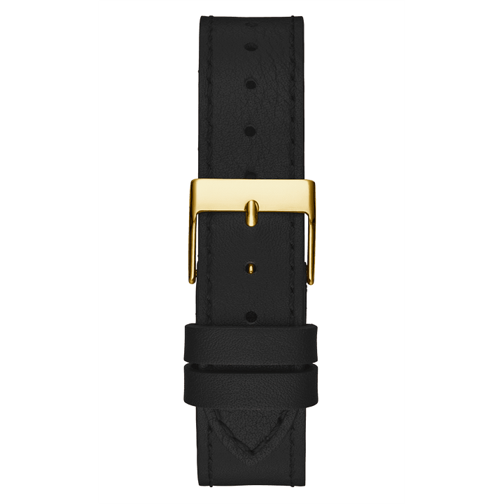 GUESS Ladies Black Gold Tone Analog Watch