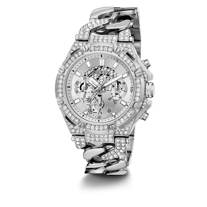 GUESS Mens Silver Multi-Function Watch