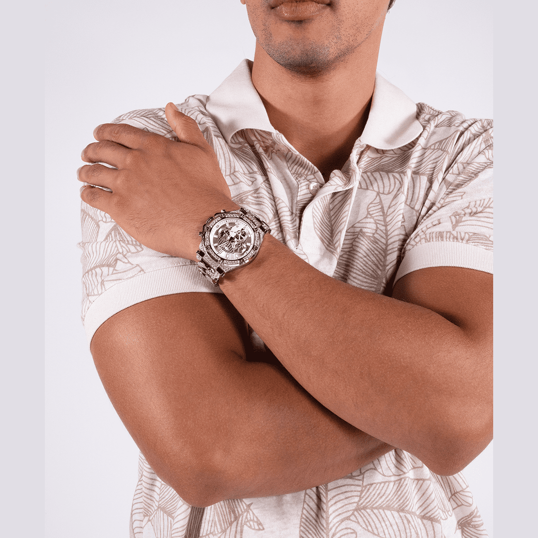 GUESS Mens Silver Multi-Function Watch