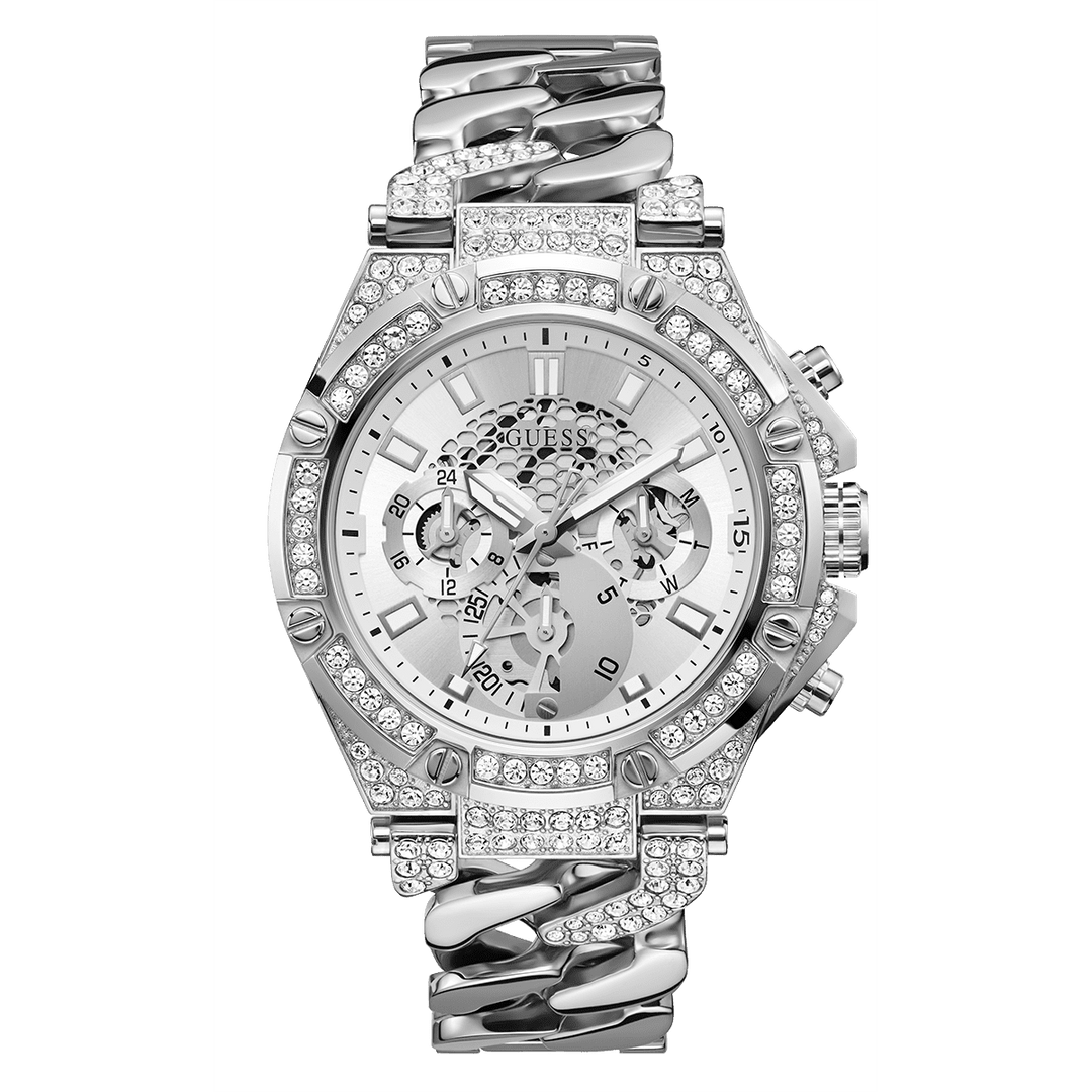 GUESS Mens Silver Multi-Function Watch