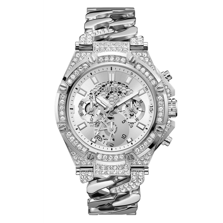 GUESS Mens Silver Multi-Function Watch