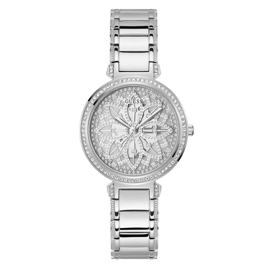 GUESS Ladies Silver Tone Analog Watch