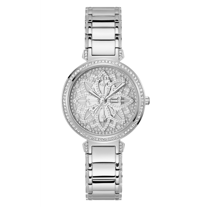 GUESS Ladies Silver Tone Analog Watch
