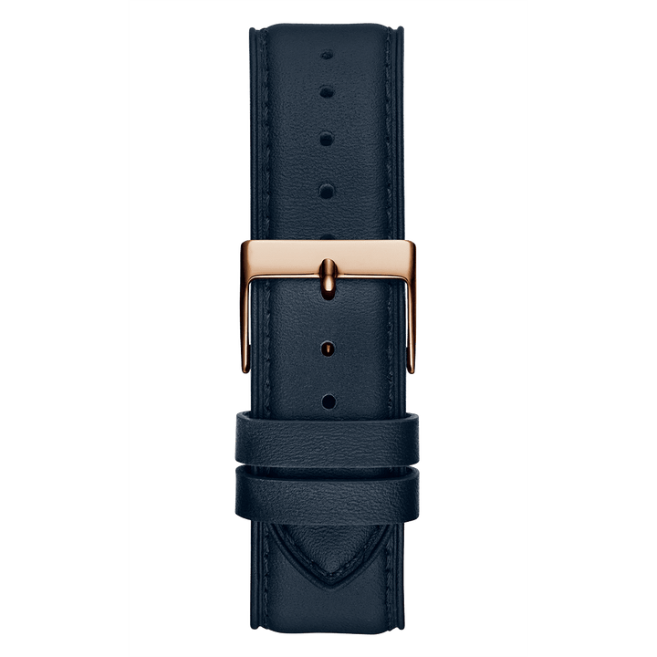 GUESS Mens Navy Rose Gold Tone Multi-Function Watch