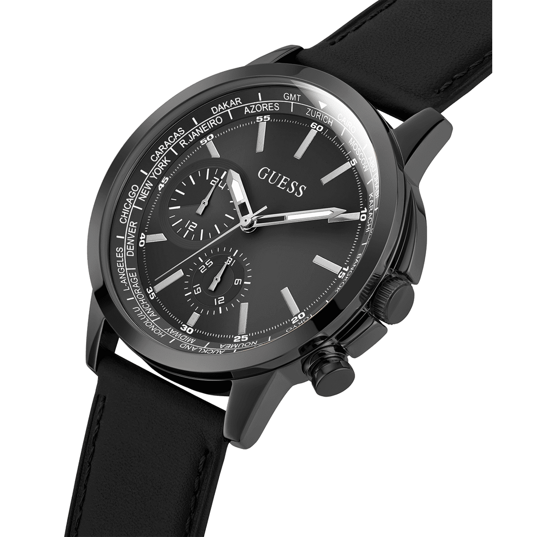 GUESS Mens Black Multi-Function Watch