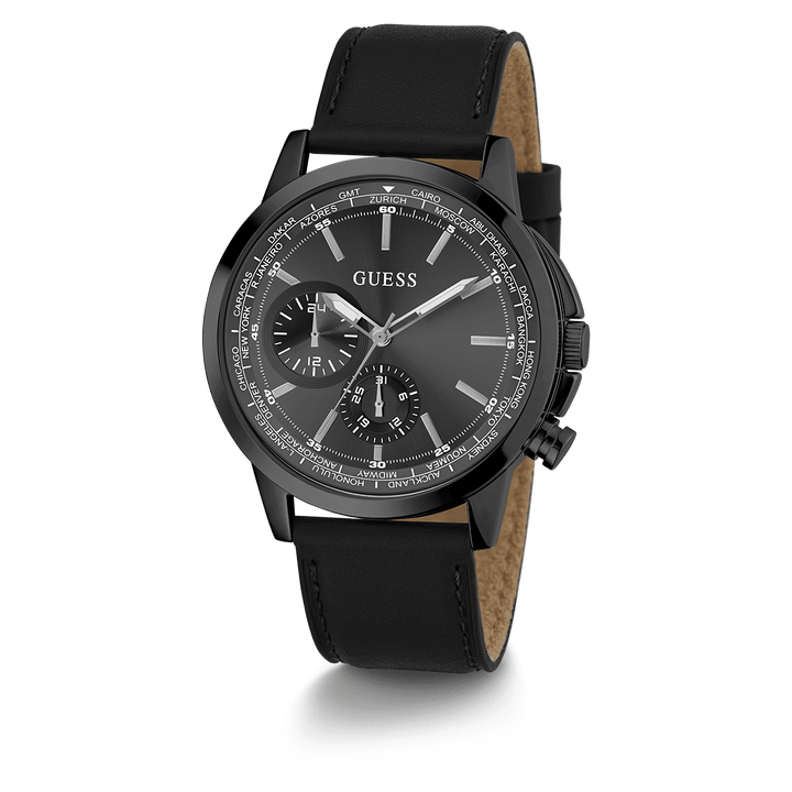 GUESS Mens Black Multi-Function Watch