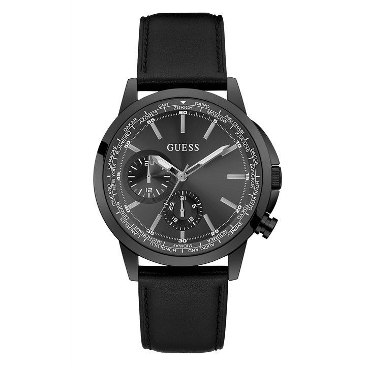 GUESS Mens Black Multi-Function Watch