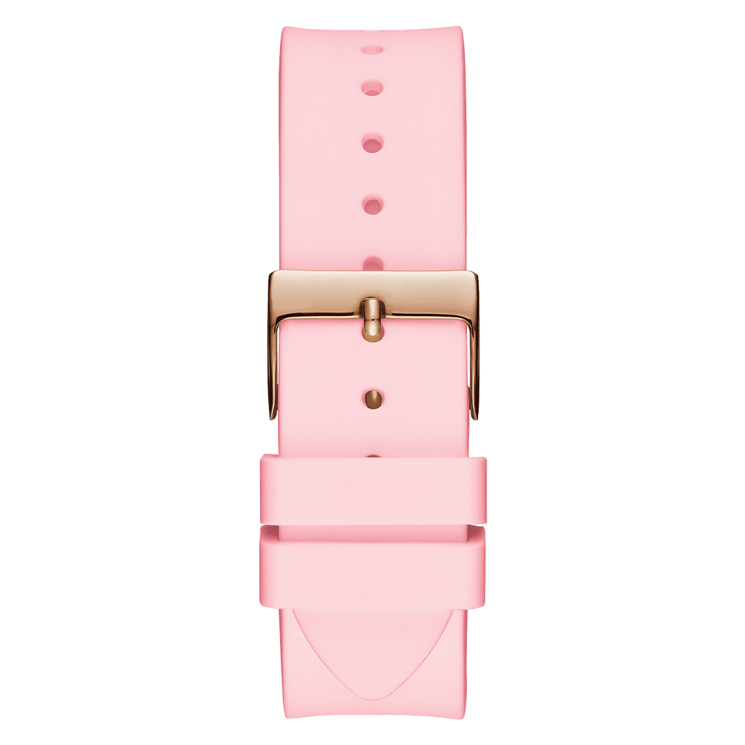 GUESS Ladies Pink Rose Gold Tone Multi-Function Watch
