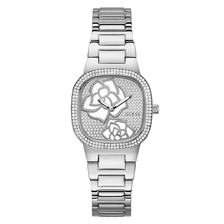 GUESS Ladies Silver Tone Analog Watch