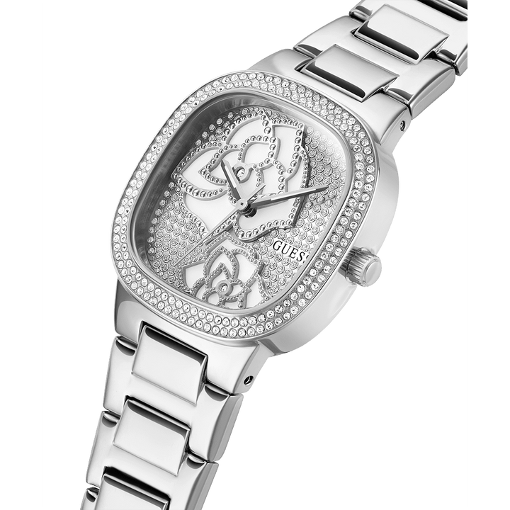 GUESS Ladies Silver Tone Analog Watch