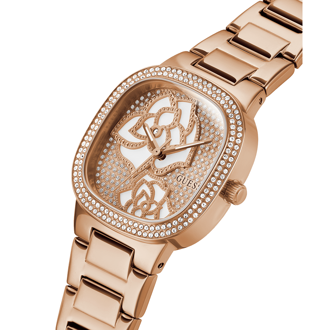 GUESS Ladies Rose Gold Tone Analog Watch