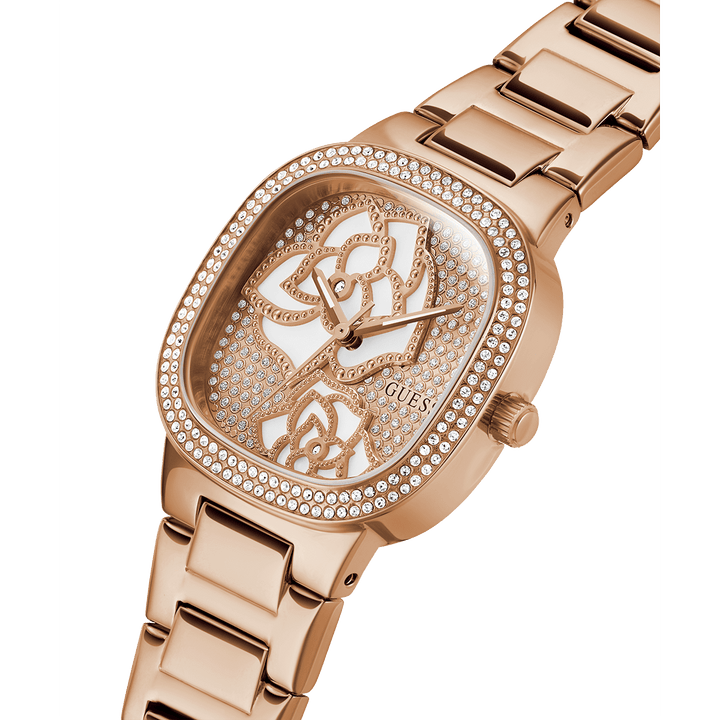 GUESS Ladies Rose Gold Tone Analog Watch