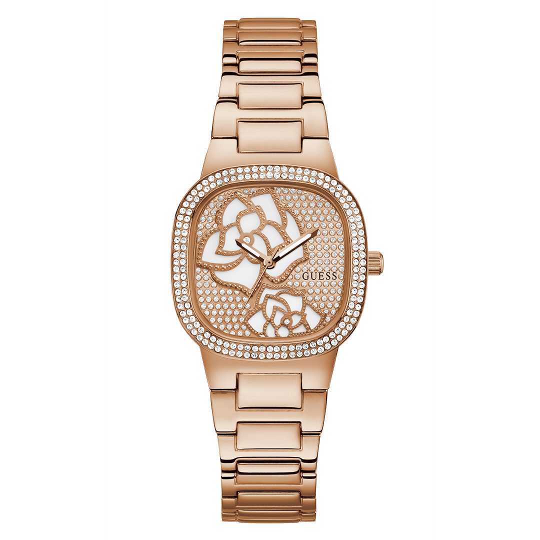 GUESS Ladies Rose Gold Tone Analog Watch