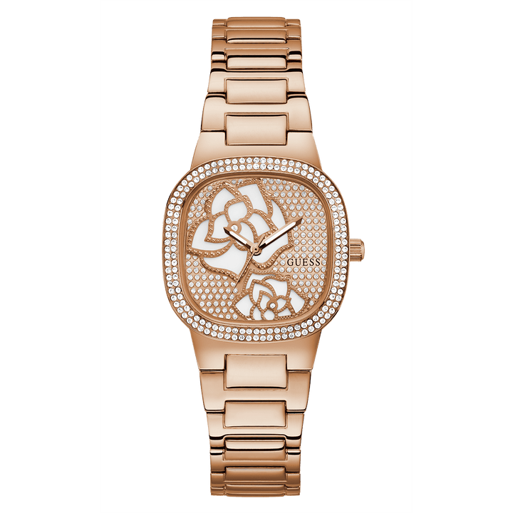 GUESS Ladies Rose Gold Tone Analog Watch