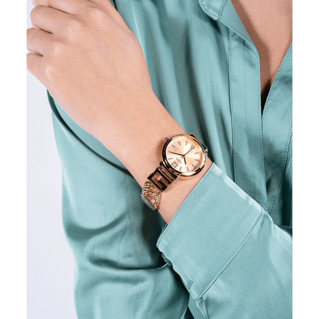 GUESS Ladies Gold Tone Analog Watch