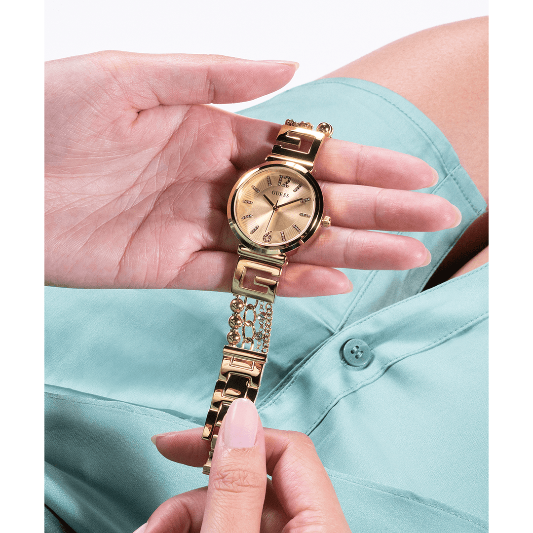 GUESS Ladies Gold Tone Analog Watch