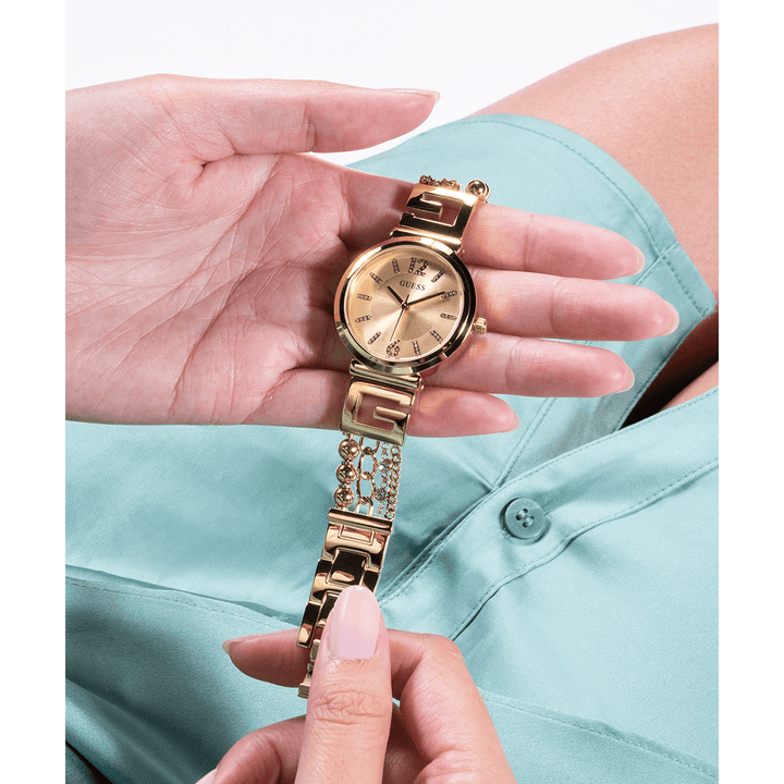 GUESS Ladies Gold Tone Analog Watch