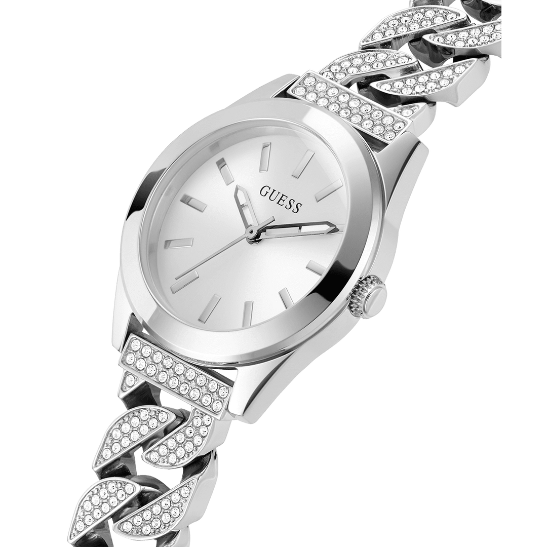 GUESS Ladies Silver Tone Analog Watch