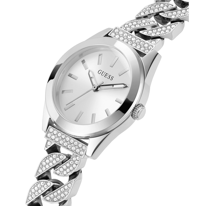 GUESS Ladies Silver Tone Analog Watch