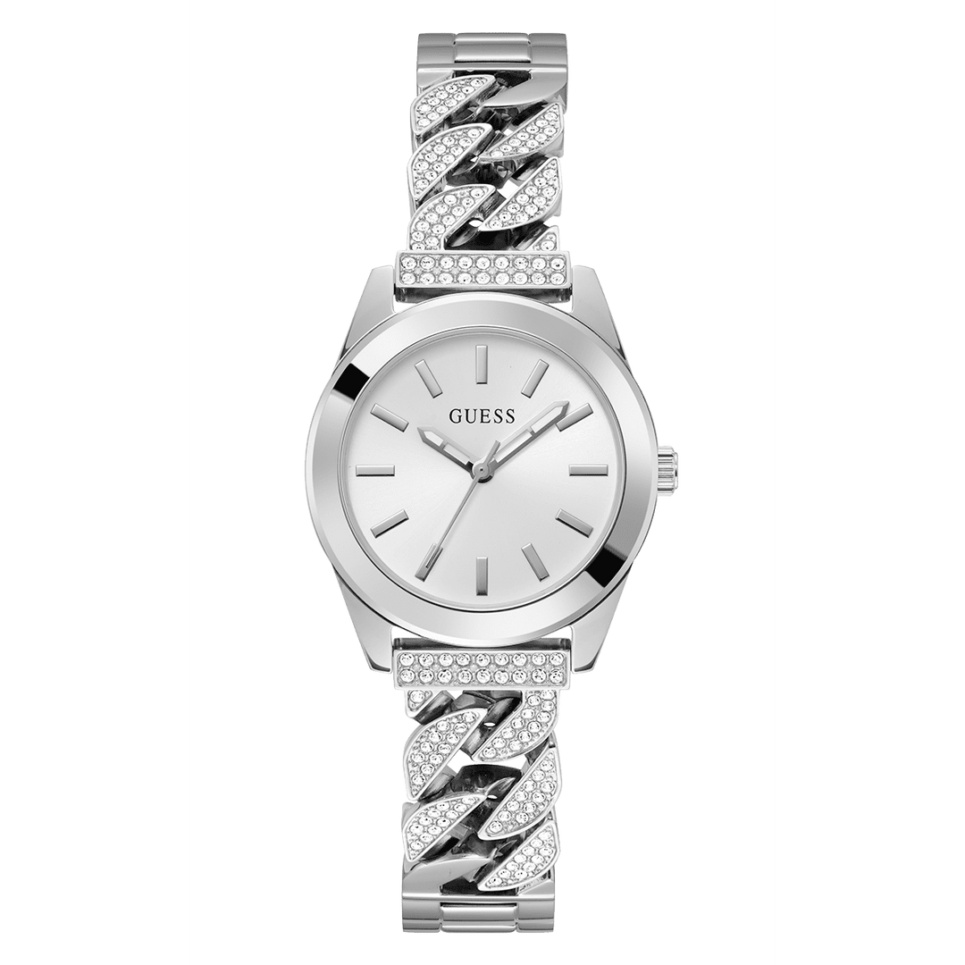 GUESS Ladies Silver Tone Analog Watch