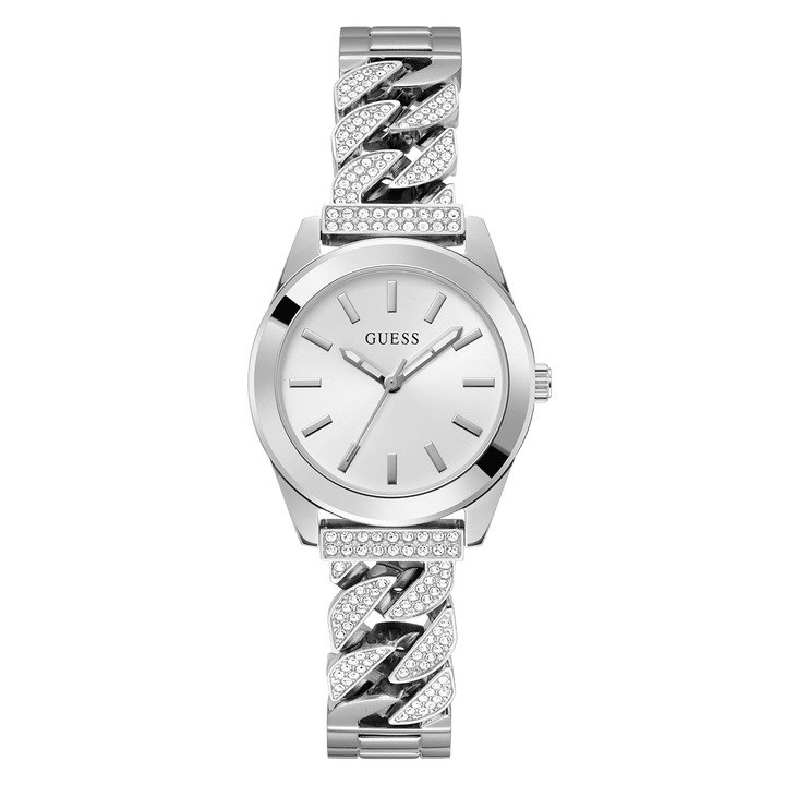 GUESS Ladies Silver Tone Analog Watch