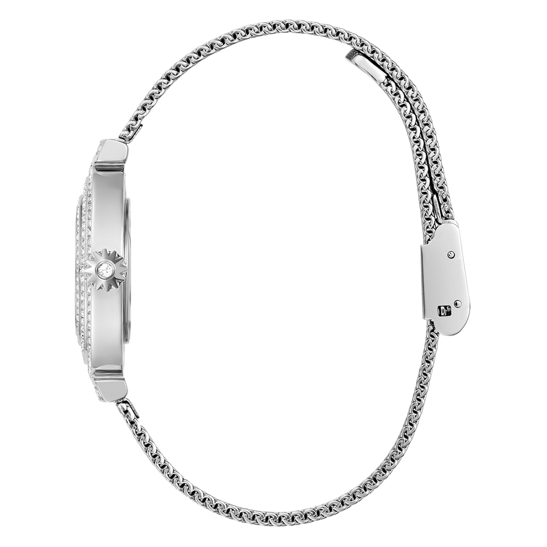 GUESS Ladies Silver Tone Analog Watch