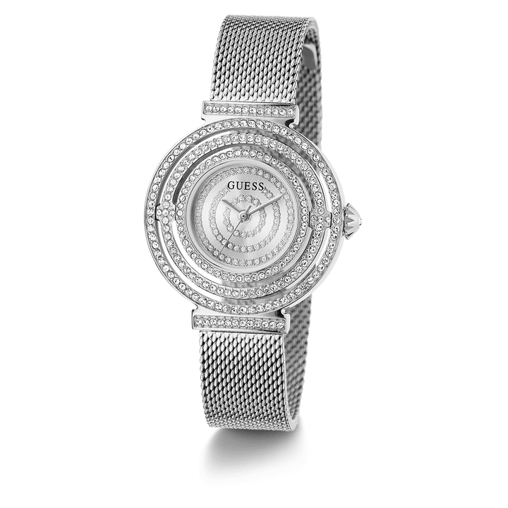 GUESS Ladies Silver Tone Analog Watch