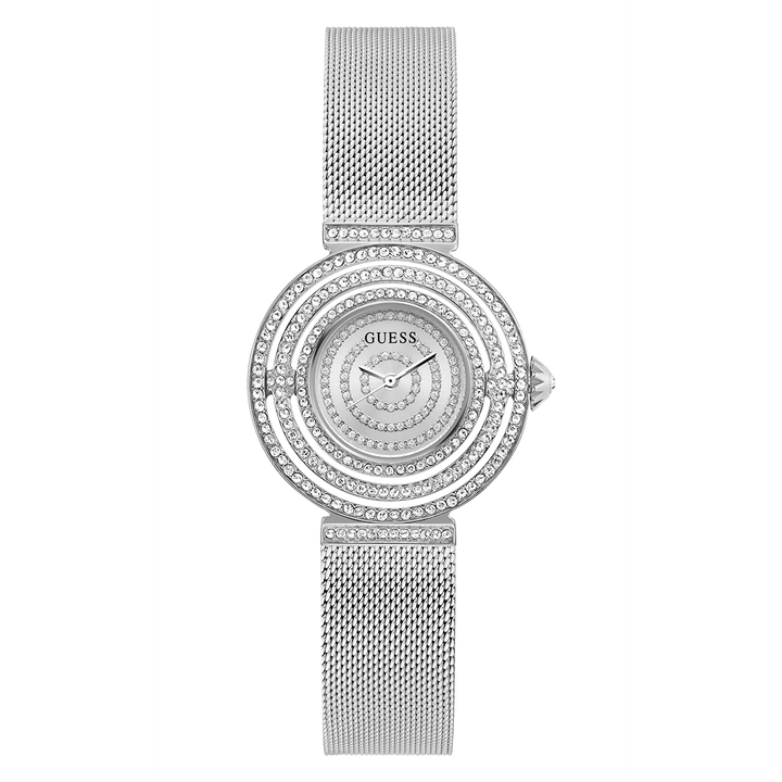 GUESS Ladies Silver Tone Analog Watch