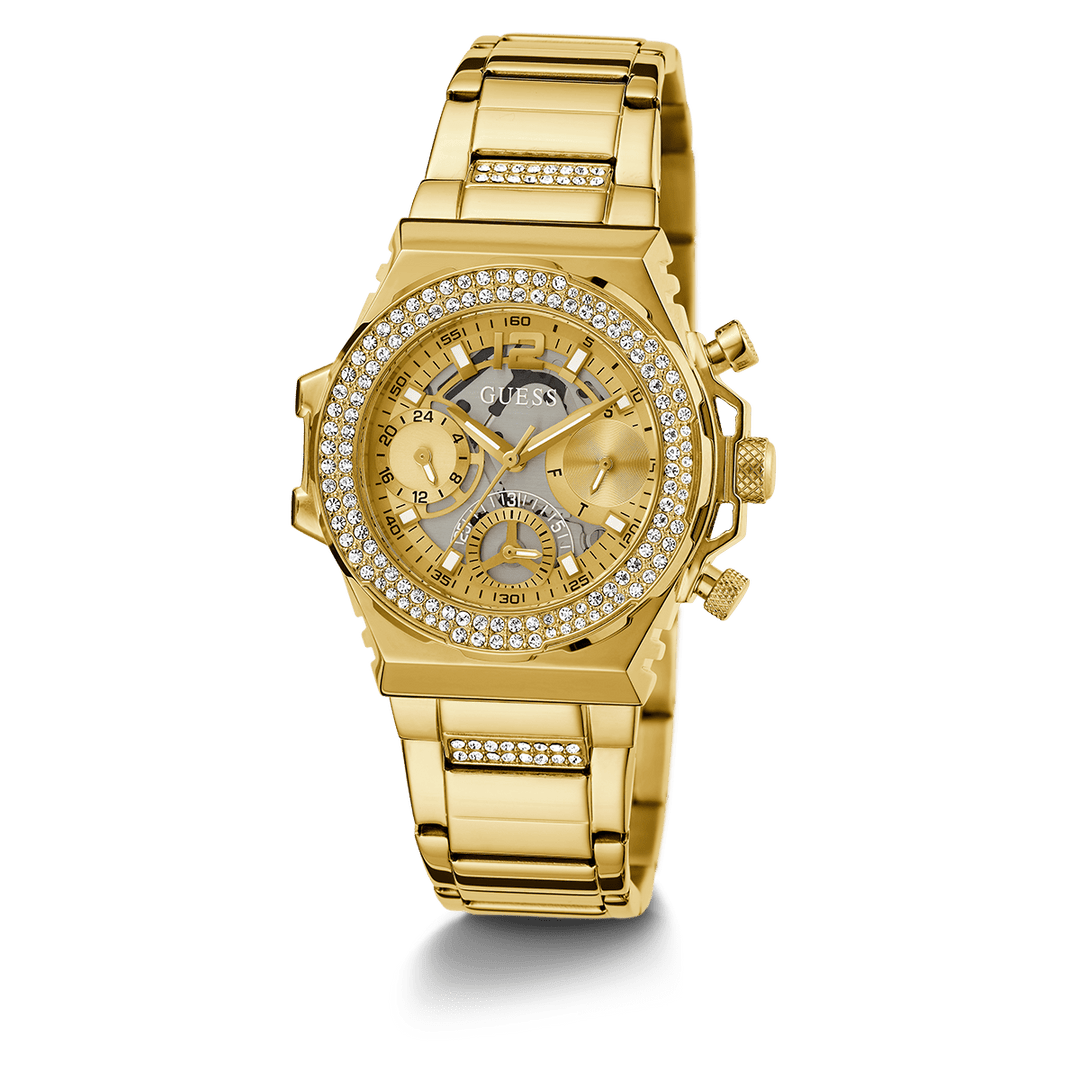 GUESS Ladies Gold Tone Multi-Function Watch