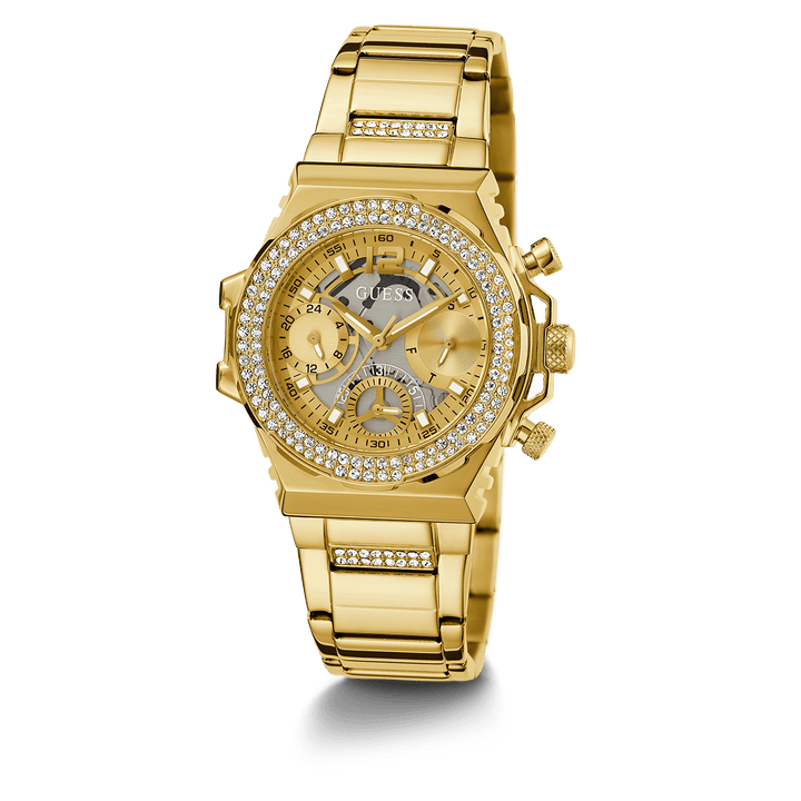 GUESS Ladies Gold Tone Multi-Function Watch