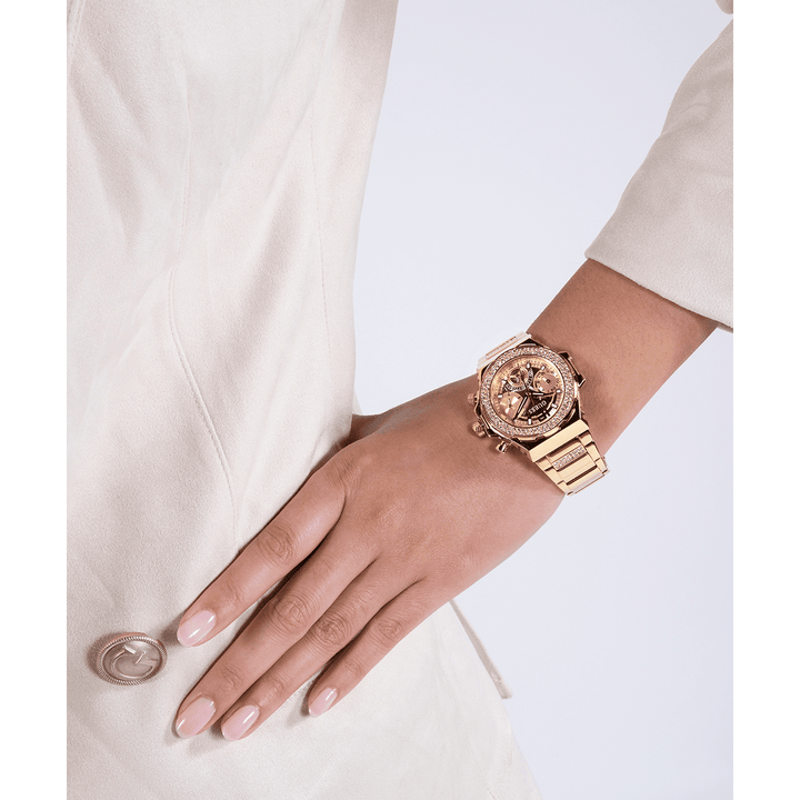 GUESS Ladies Gold Tone Multi-Function Watch