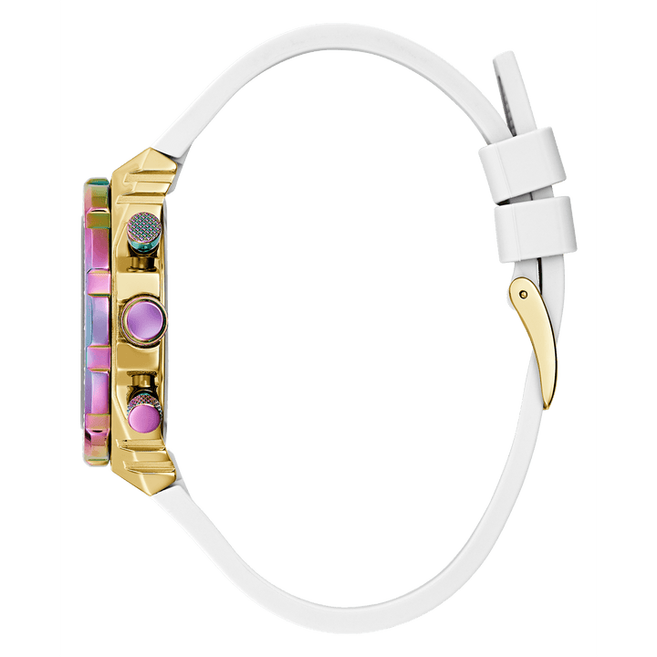 GUESS Ladies White 2-Tone Multi-Function Watch