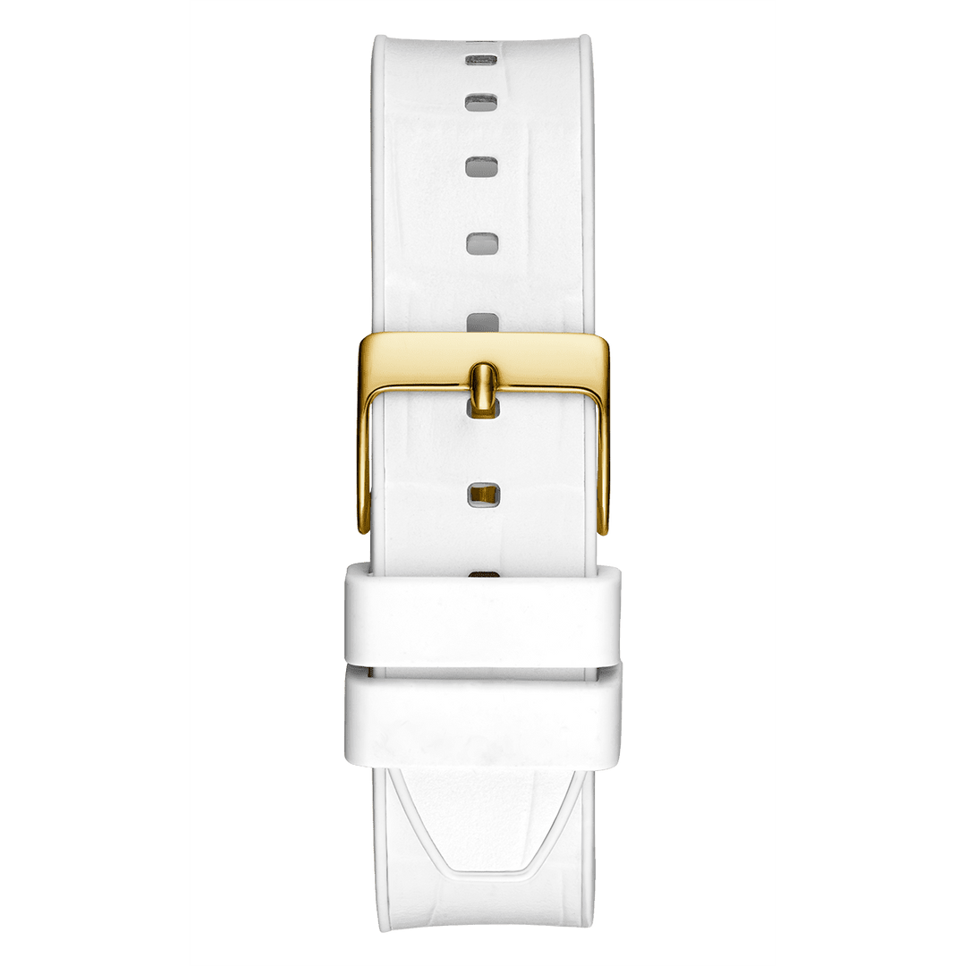 GUESS Ladies White 2-Tone Multi-Function Watch