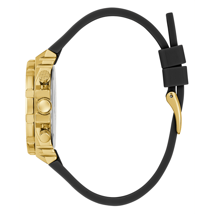 GUESS Ladies Black Gold Tone Multi-Function Watch