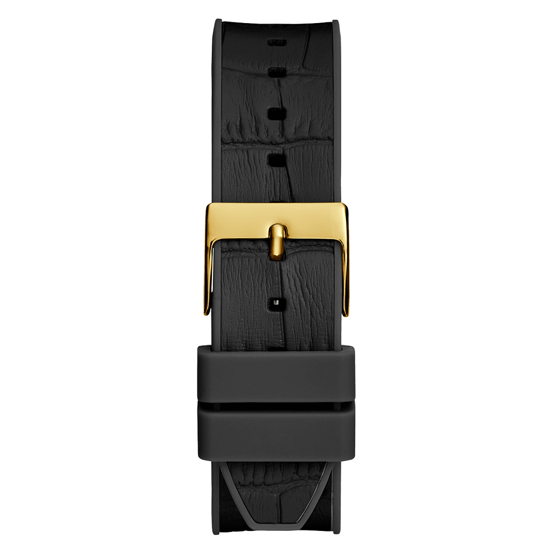 GUESS Ladies Black Gold Tone Multi-Function Watch