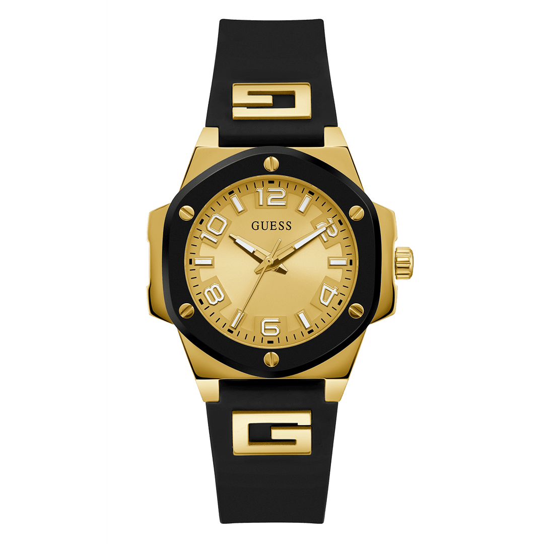 GUESS Ladies Black 2-Tone Analog Watch