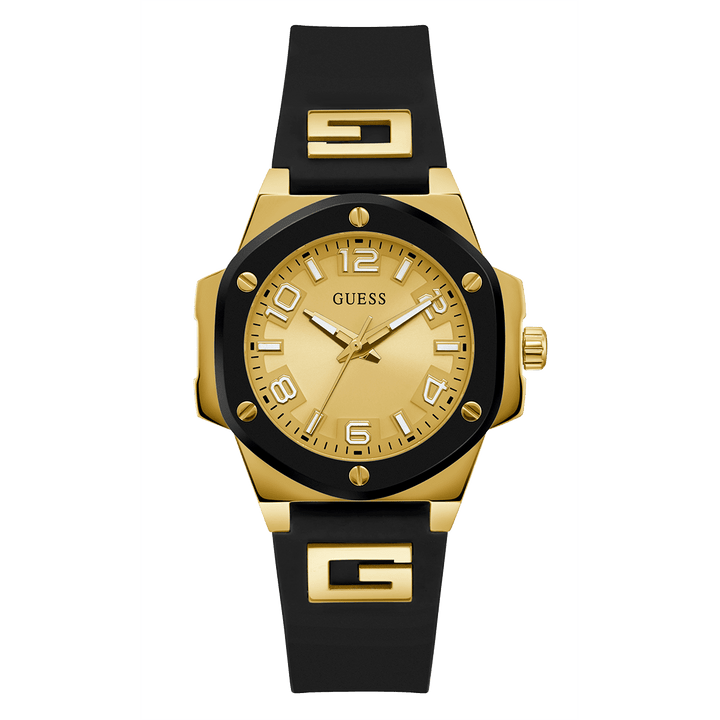 GUESS Ladies Black 2-Tone Analog Watch