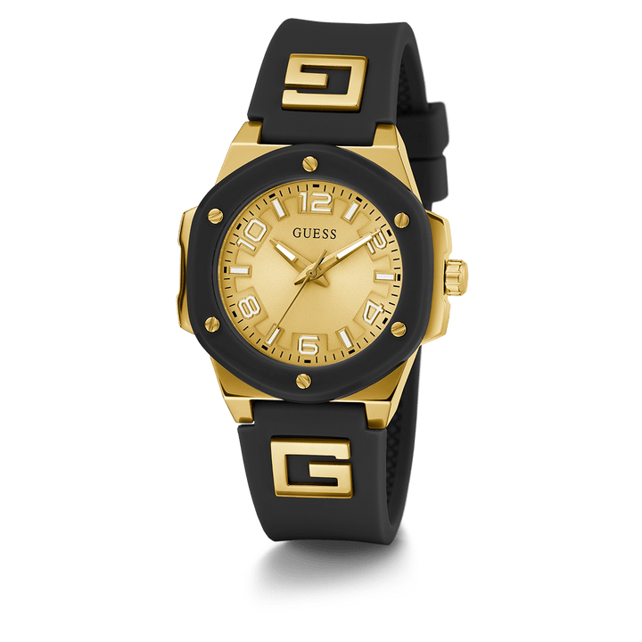 GUESS Ladies Black 2-Tone Analog Watch