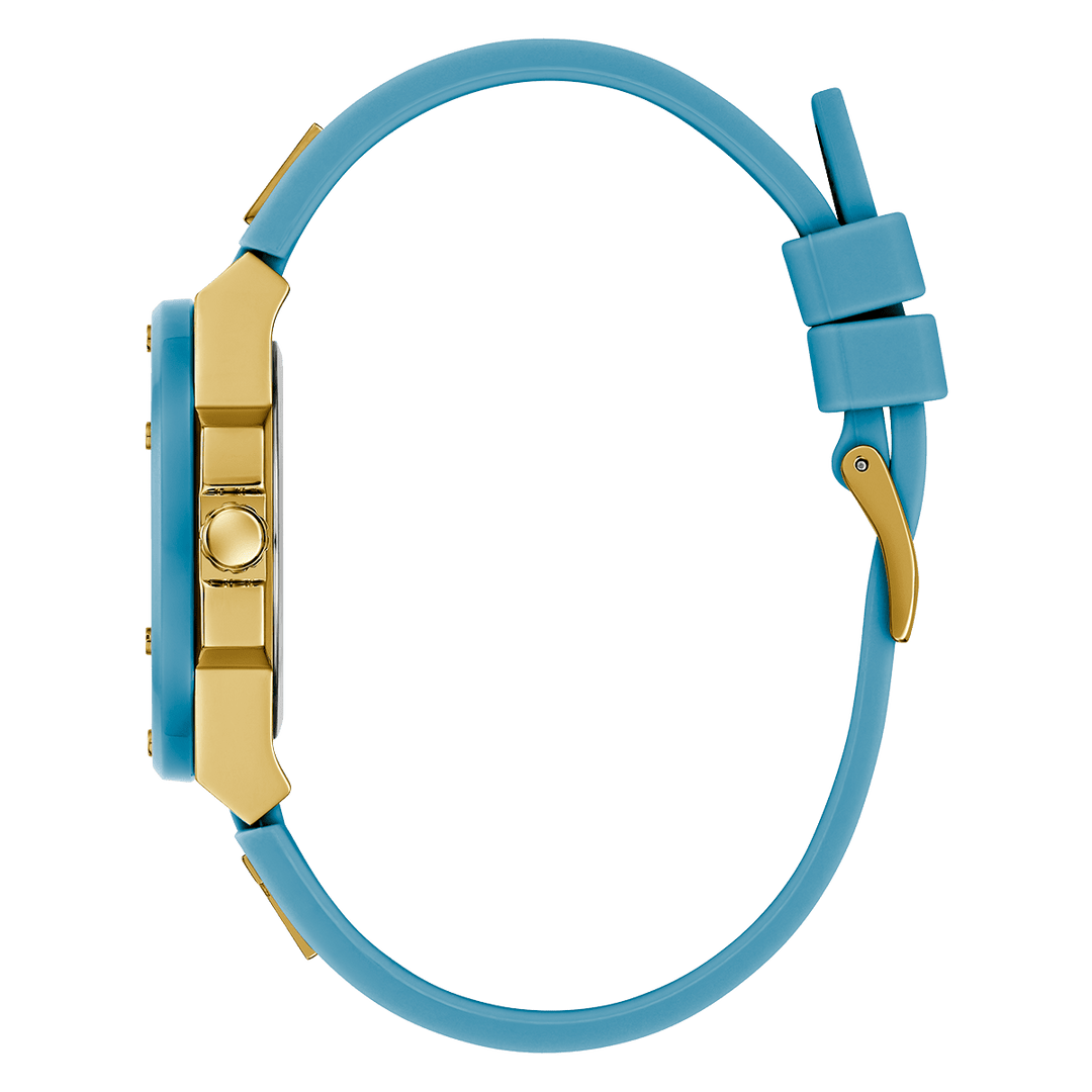 GUESS Ladies Turquoise 2-Tone Analog Watch