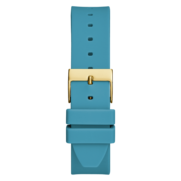 GUESS Ladies Turquoise 2-Tone Analog Watch