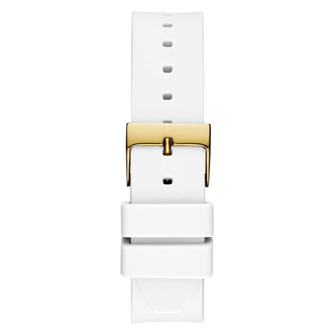 GUESS Ladies White 2-Tone Analog Watch