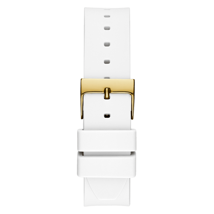 GUESS Ladies White 2-Tone Analog Watch