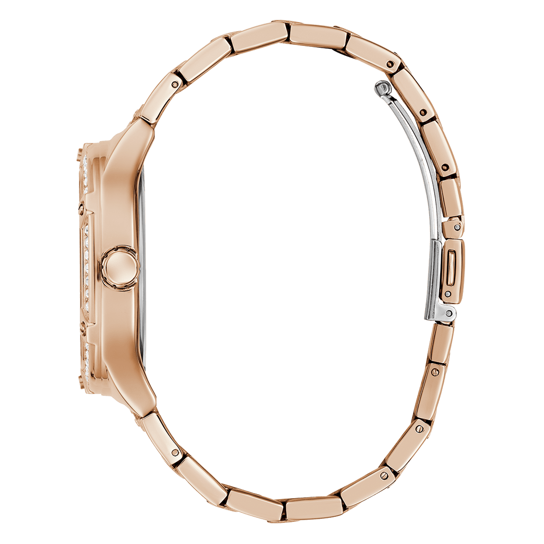 GUESS Ladies Rose Gold Tone Multi-Function Watch