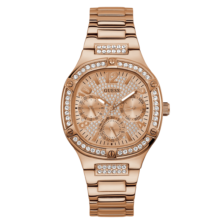 GUESS Ladies Rose Gold Tone Multi-Function Watch