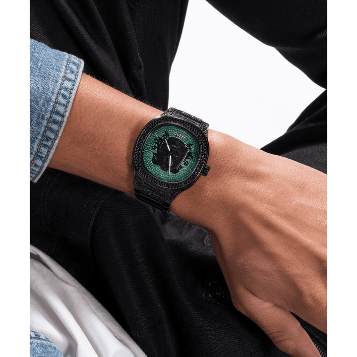 GUESS Mens Black Analog Watch