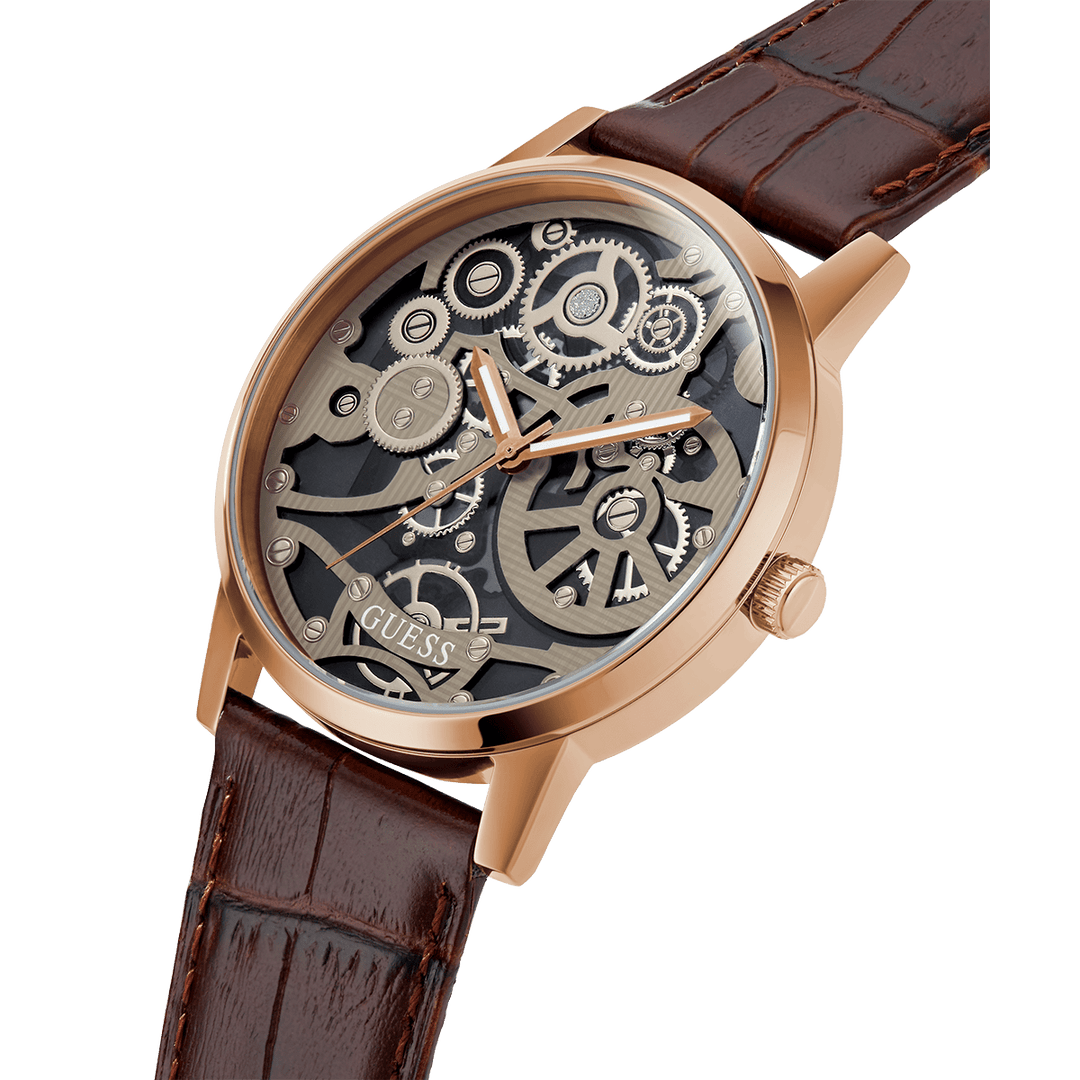 GUESS Mens Brown Coffee Analog Watch