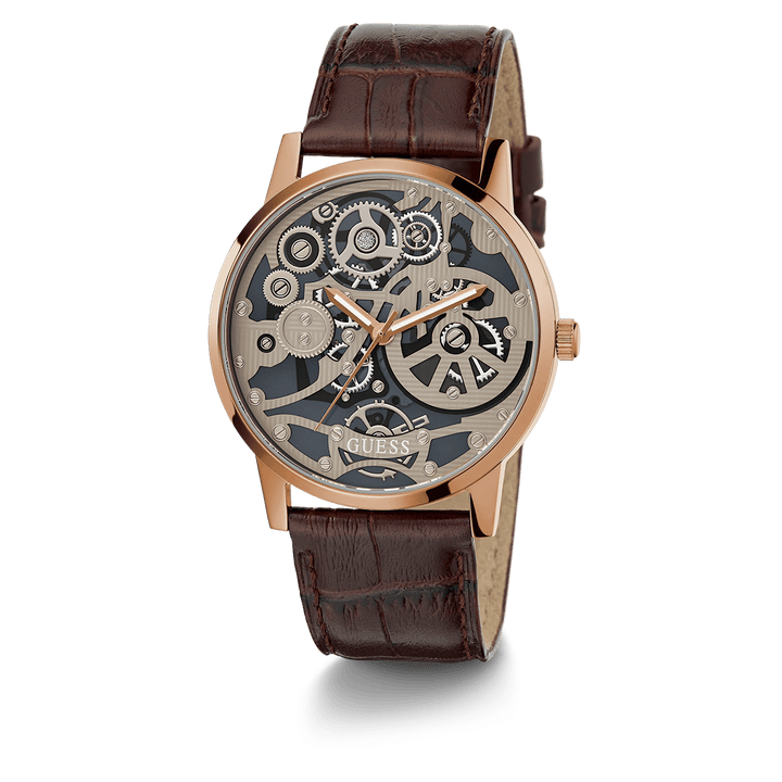 GUESS Mens Brown Coffee Analog Watch