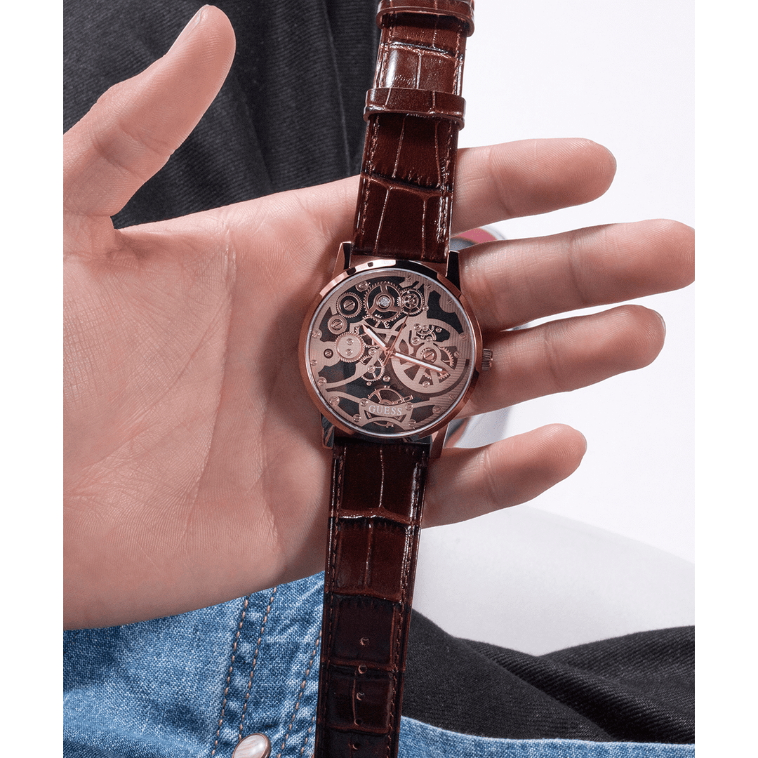 GUESS Mens Brown Coffee Analog Watch